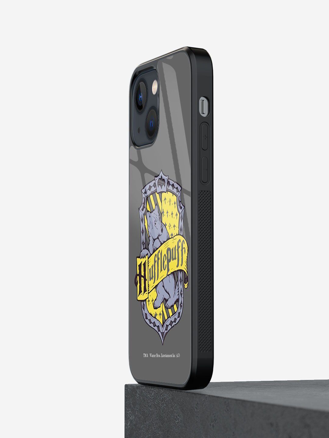 macmerise Grey & Yellow Crest Hufflepuff iPhone 13 Mini Back Case Price in India