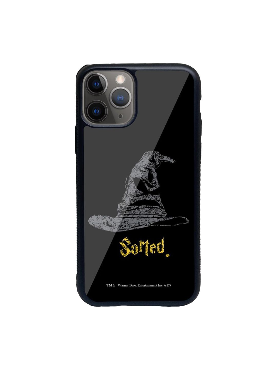 macmerise Black Printed Sorting Hat iPhone 11 Pro Back Case Price in India