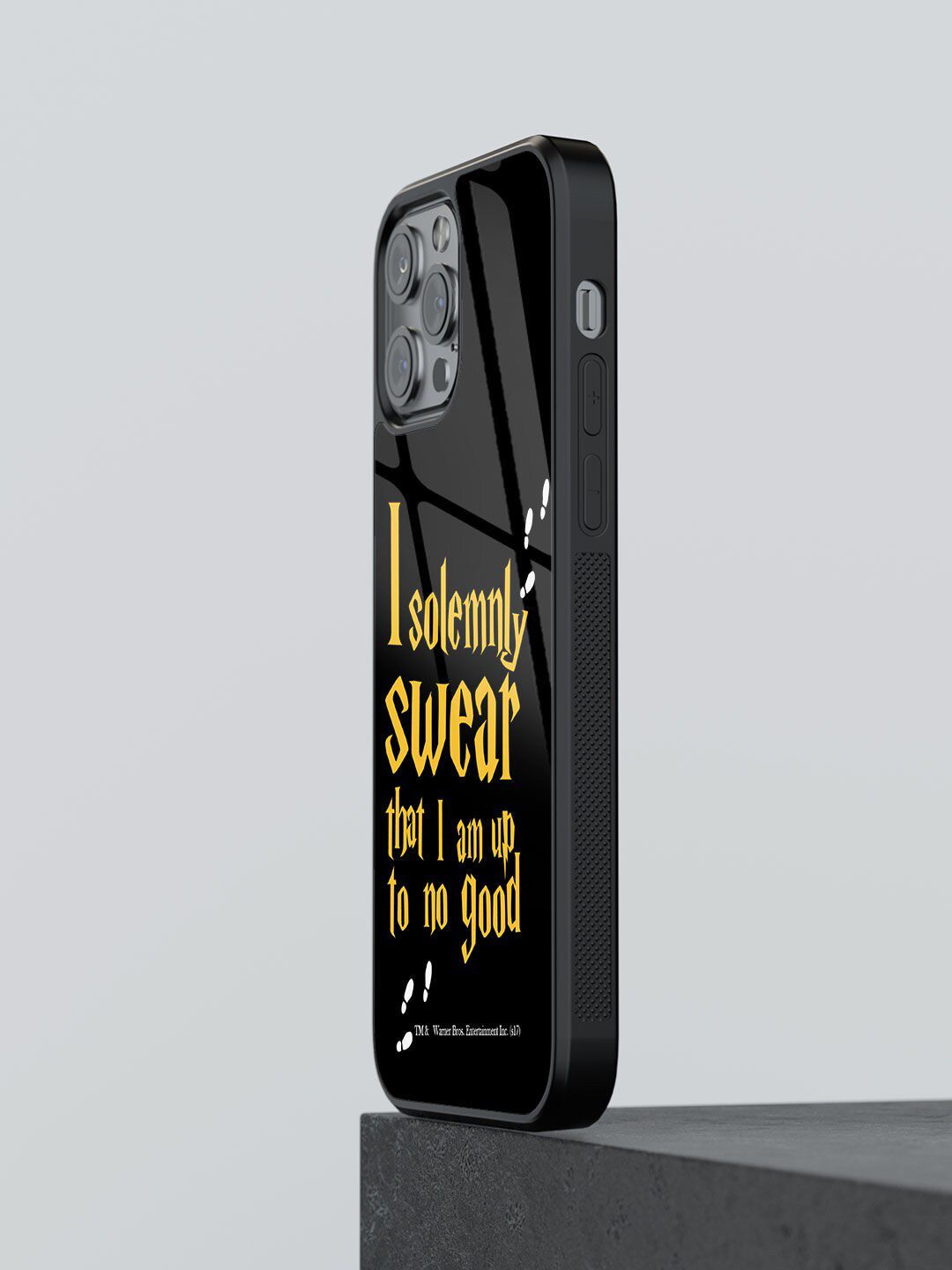 macmerise Black Printed Solemnly Swear iPhone 13 Pro Max Back Case Price in India