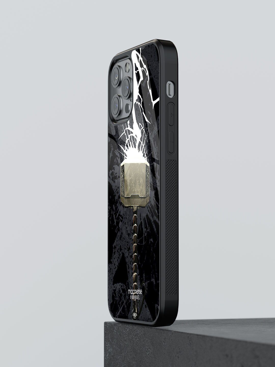 macmerise Black & White The Thunderous Hammer iPhone 13 Pro Max Back Case Price in India