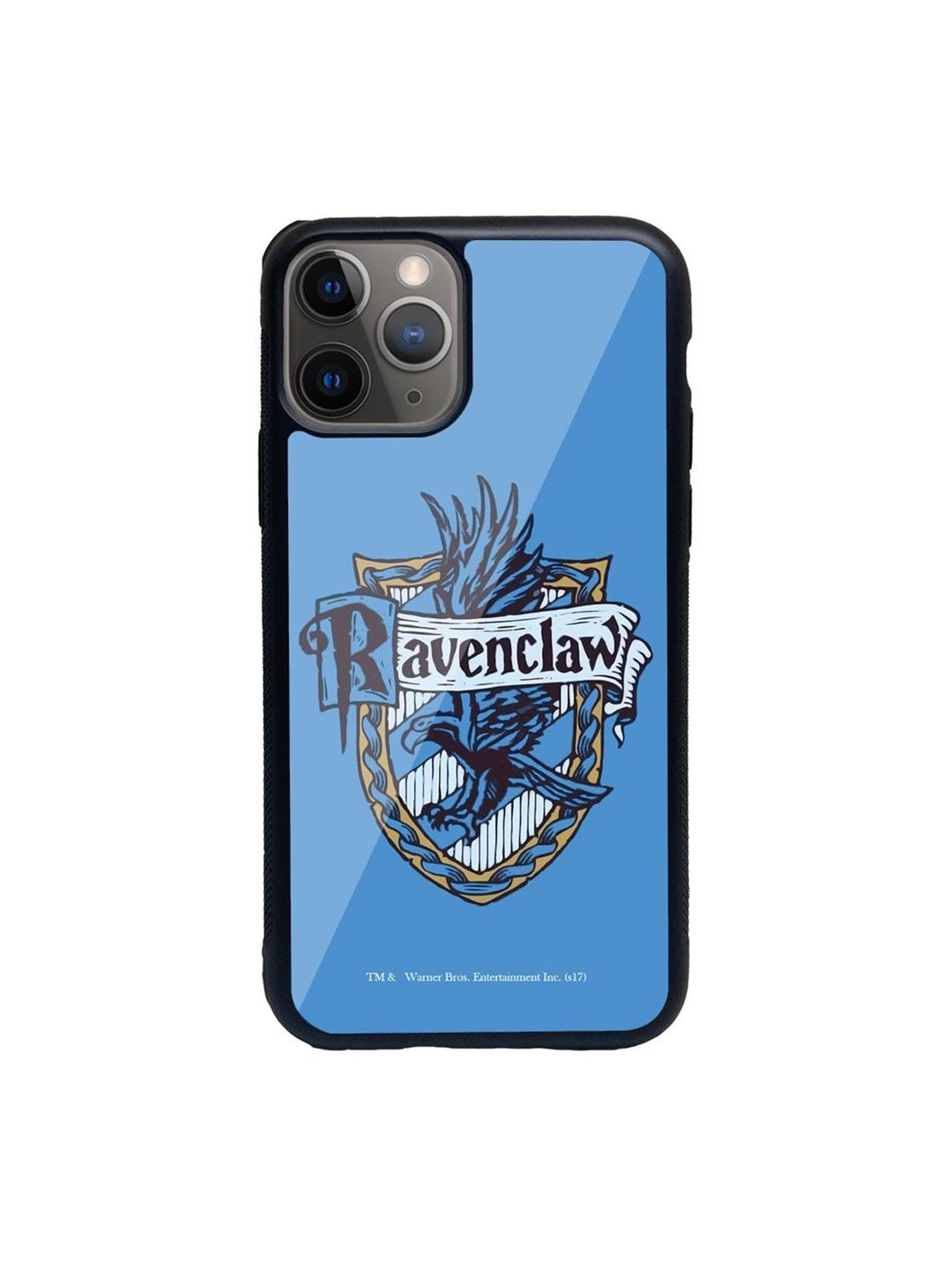 macmerise Black & Blue Printed Ravenclaw Glass iPhone 11 Pro Back Case Price in India