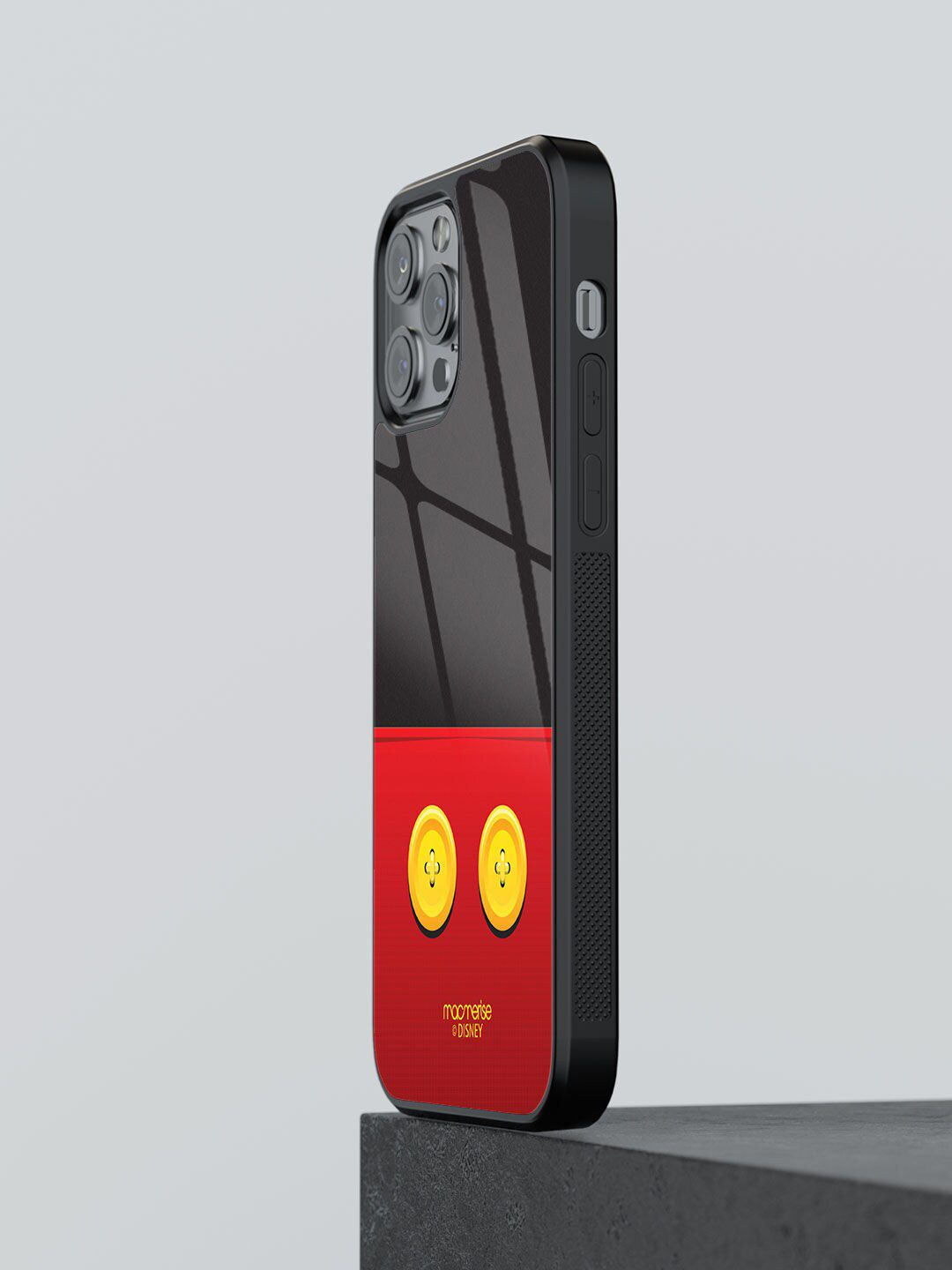 macmerise Black & Red Classic Mickey  iPhone 12 Pro Max Back Case Price in India