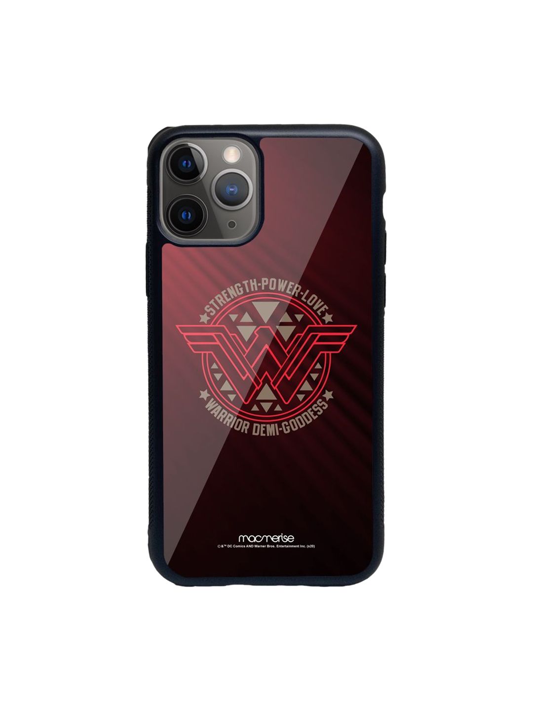 macmerise Red Printed Wonder Woman Stamp iPhone 11 Pro Max Back Case Price in India