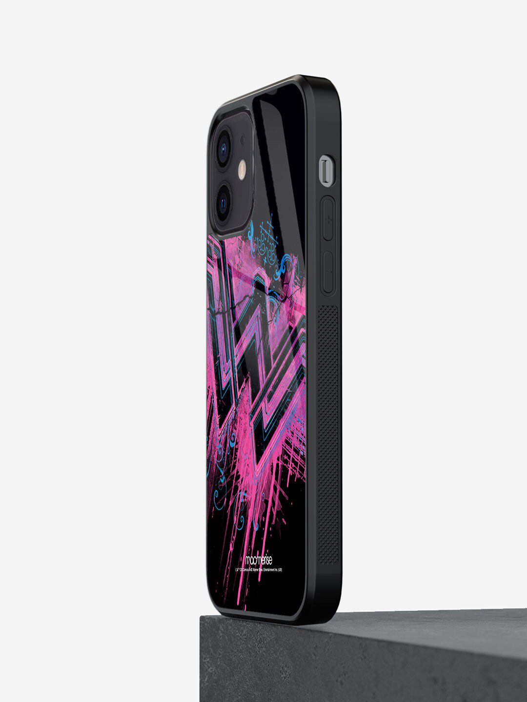 macmerise Pink Printed Wonder Woman Splatter iPhone 12 Mini Back Case Price in India