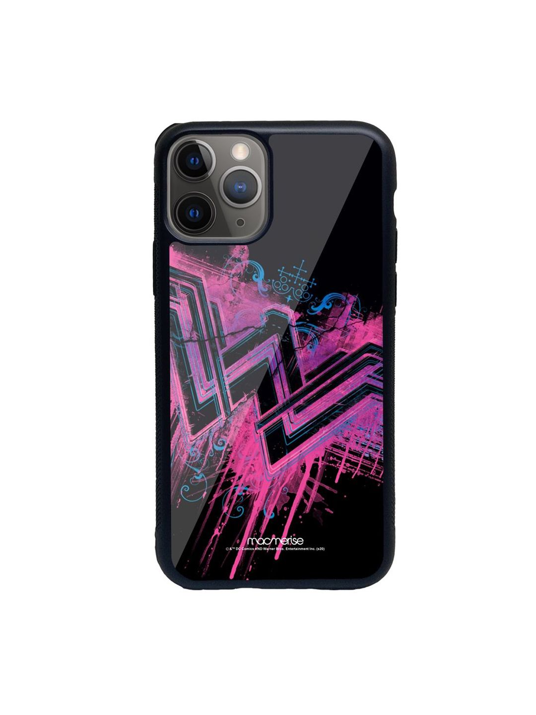 macmerise Pink & Black Printed Wonder Woman Splatter iPhone 11 Pro Max Back Case Price in India