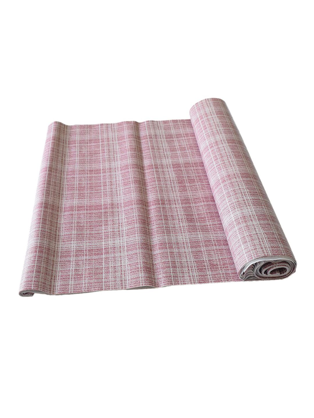 Kuber Industries Maroon & White Checked Anti-Skid Shelf Liner Price in India