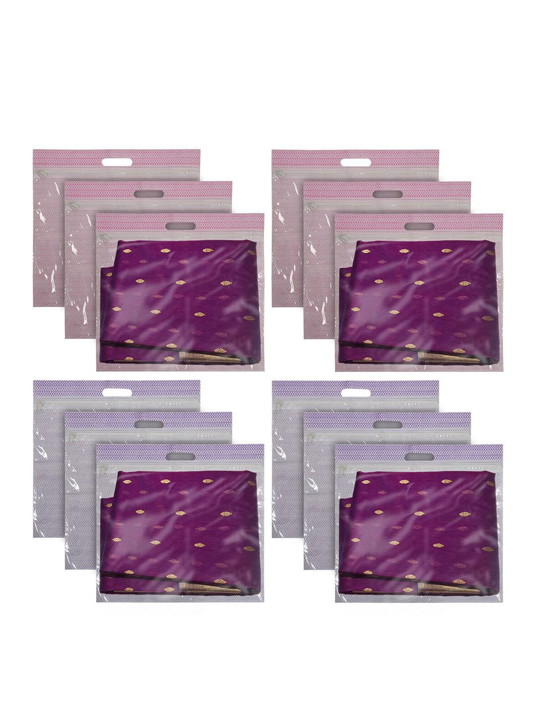 Kuber Industries Pack Of 12 Printed Drawer Organisers Price in India