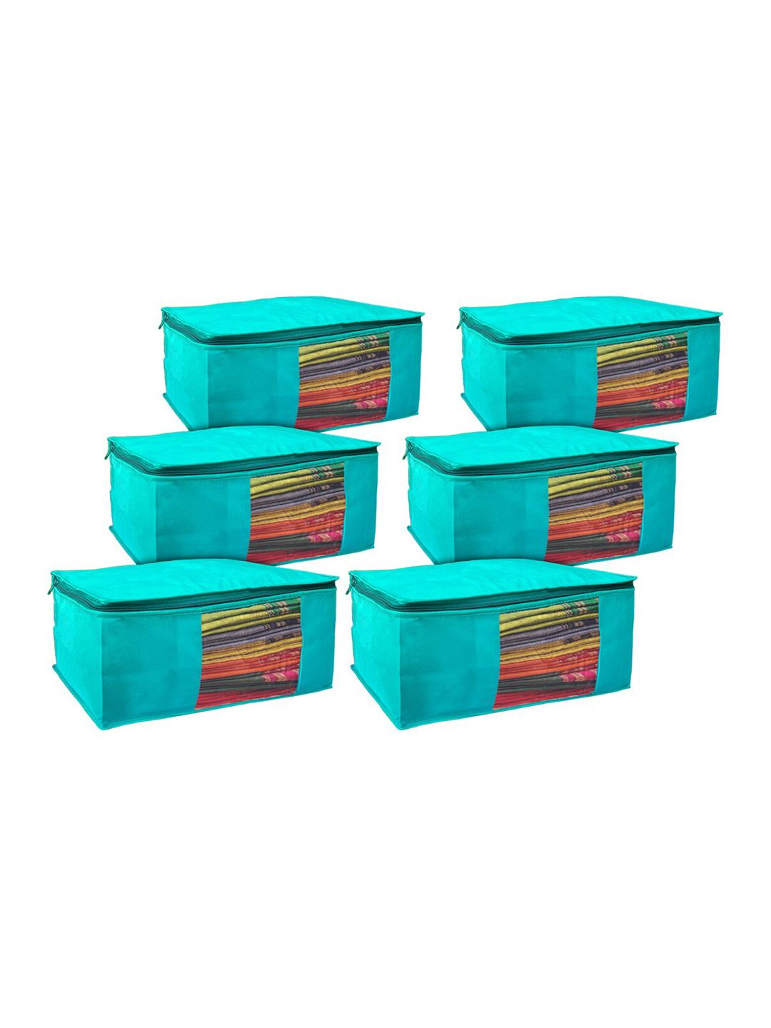 Kuber Industries Set Of 6 Solid Saree Organisers Price in India