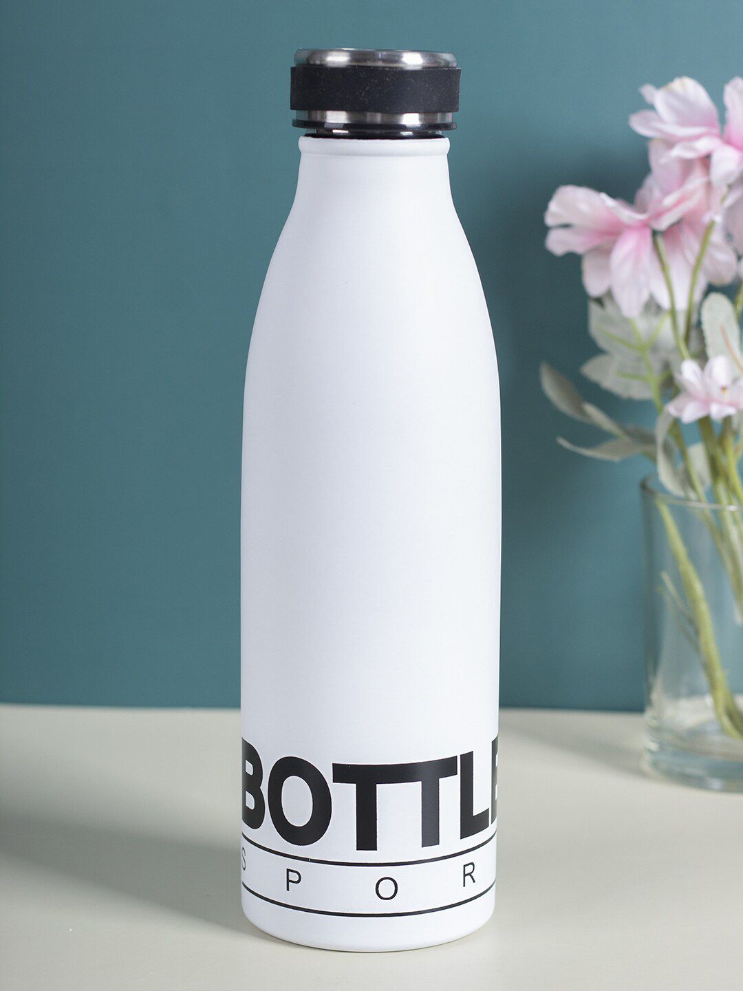 MARKET99 White Printed Stainless Steel Water Bottle Price in India