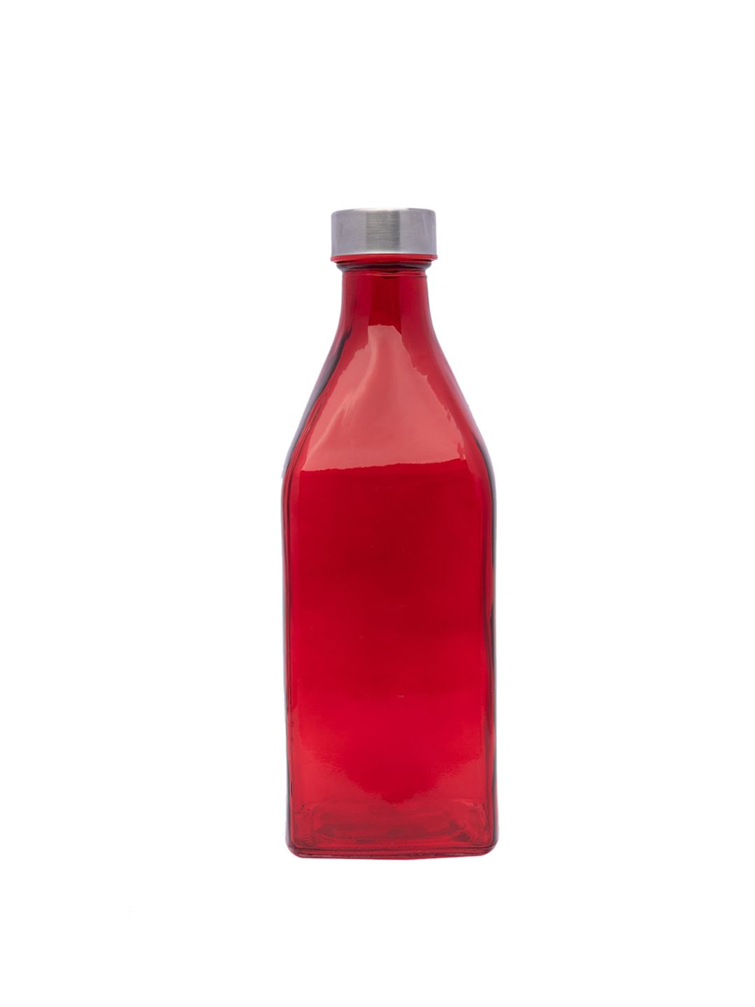 MARKET99 Red & Silver-Toned Solid Water Bottle Price in India