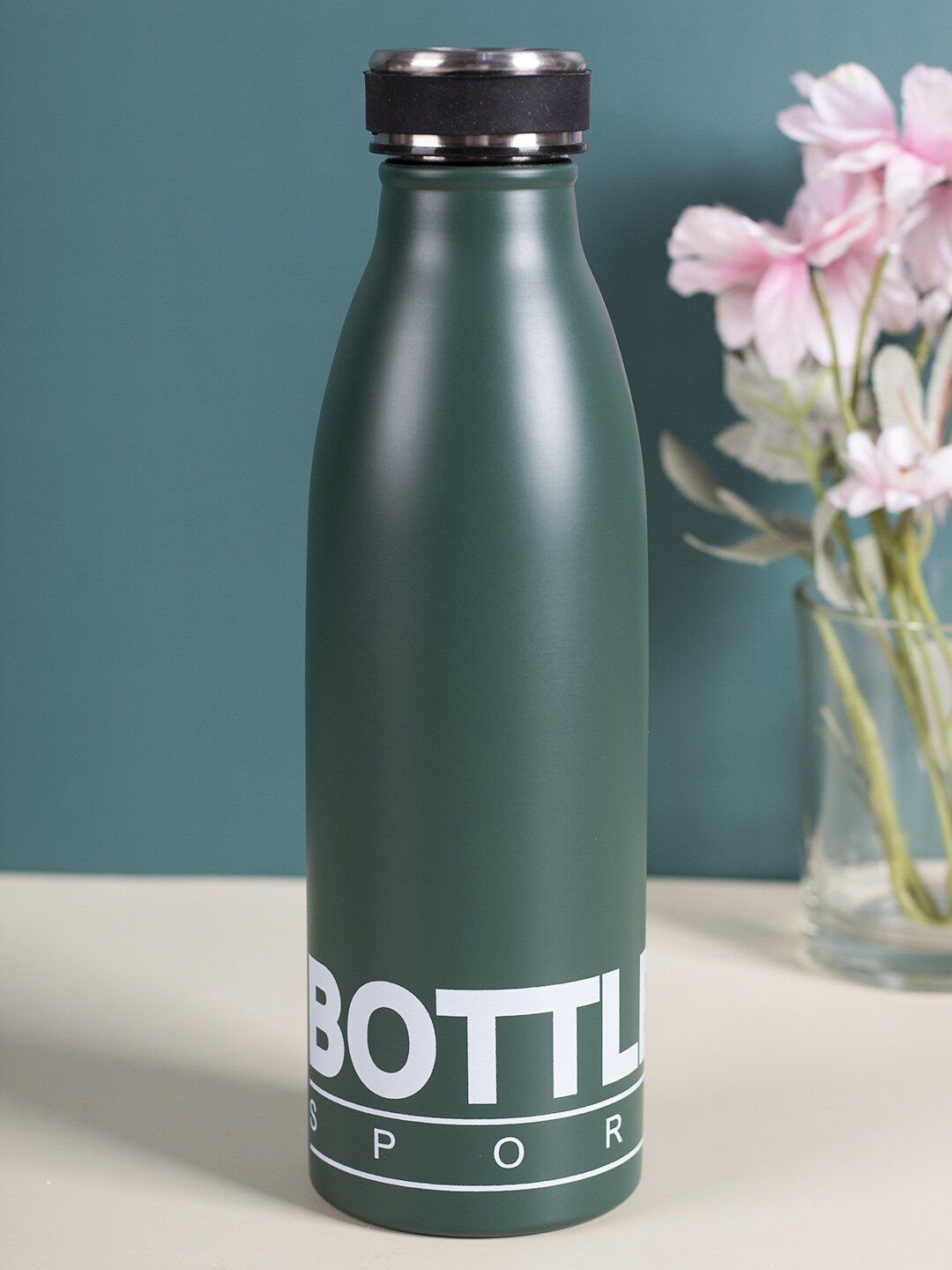 MARKET99 Teal Green Solid Water Bottle 750 ML Price in India