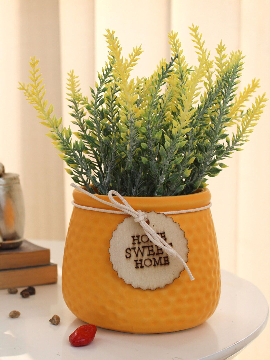 TIED RIBBONS Artificial Lavender Plant With Ceramic Pot Price in India