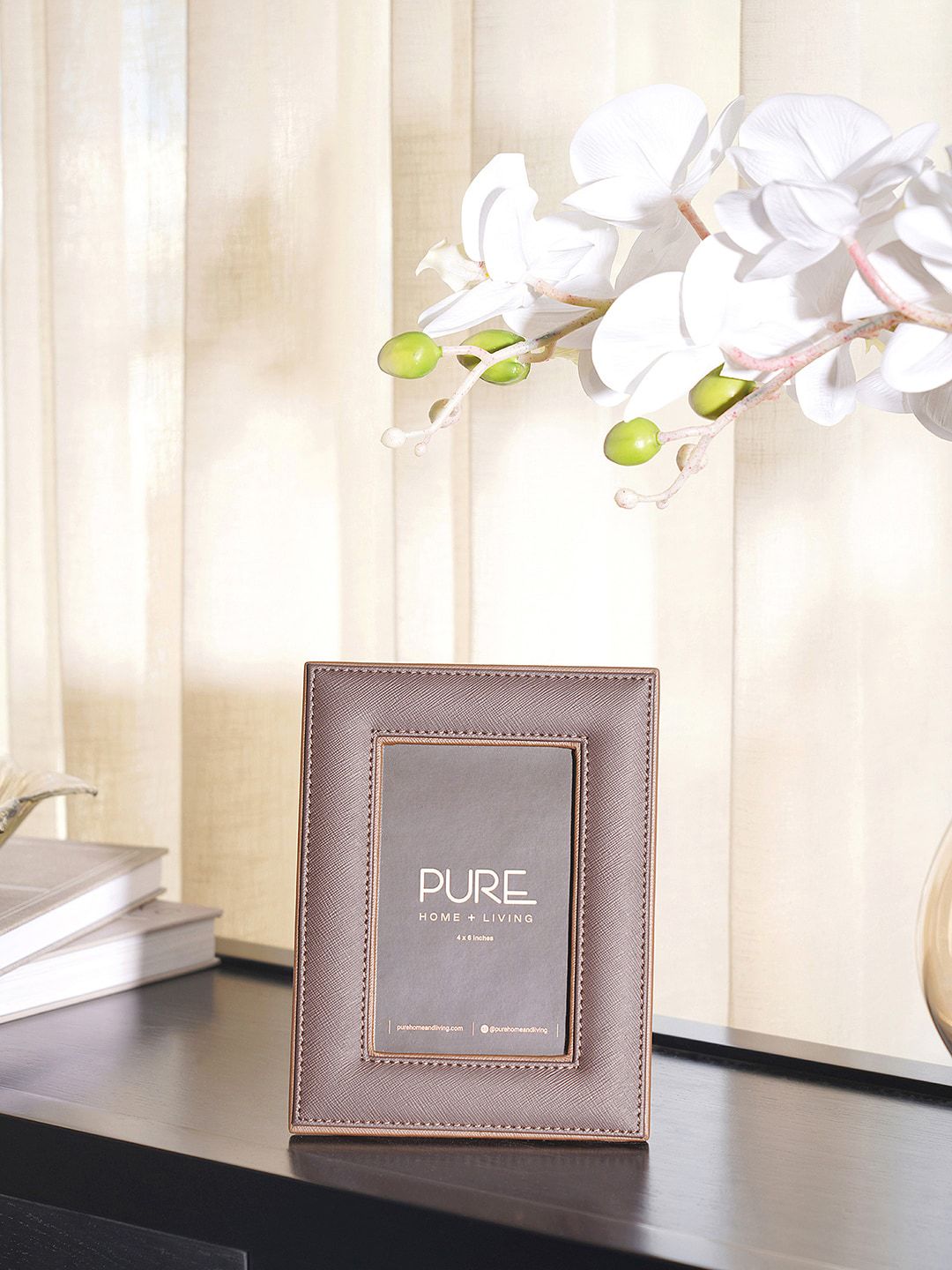 Pure Home and Living Brown Solid Photo Frames Price in India
