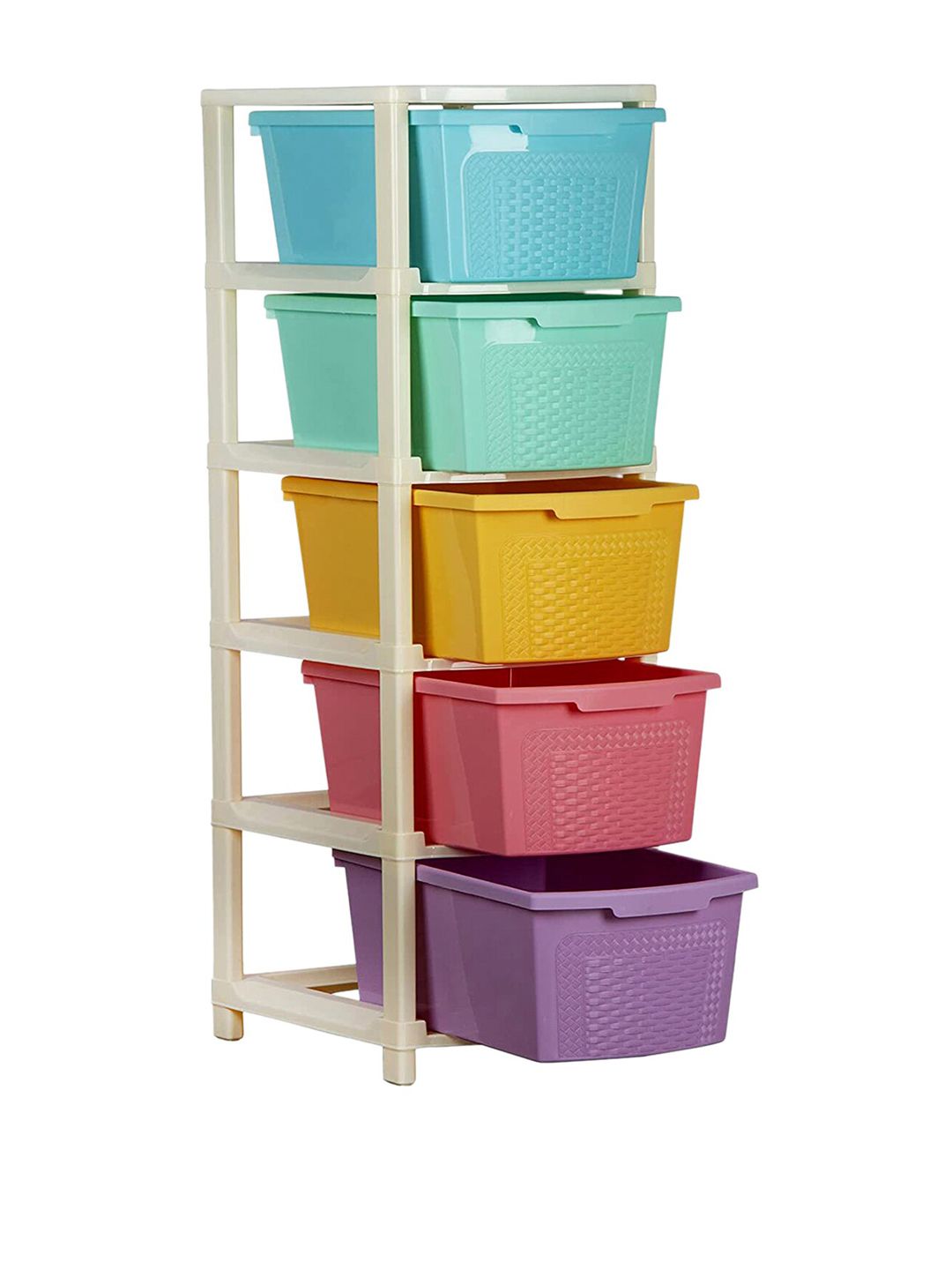 Kuber Industries Textured  Kitchen Storage Rack With 5 Drawers Price in India