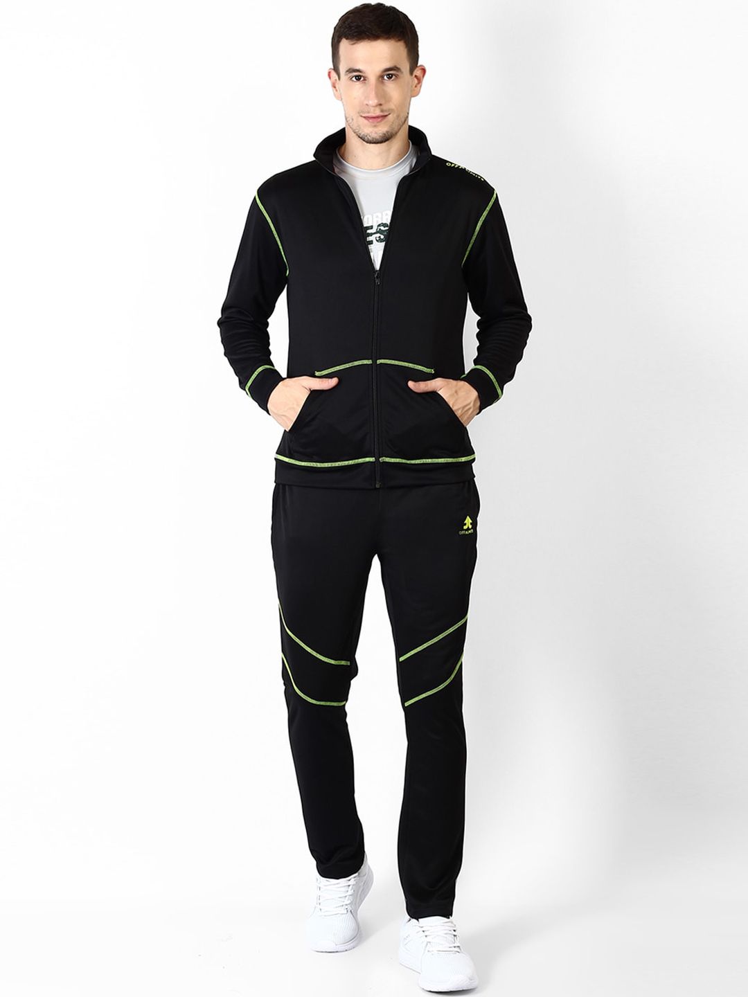 OFF LIMITS Men Black Solid Tracksuit