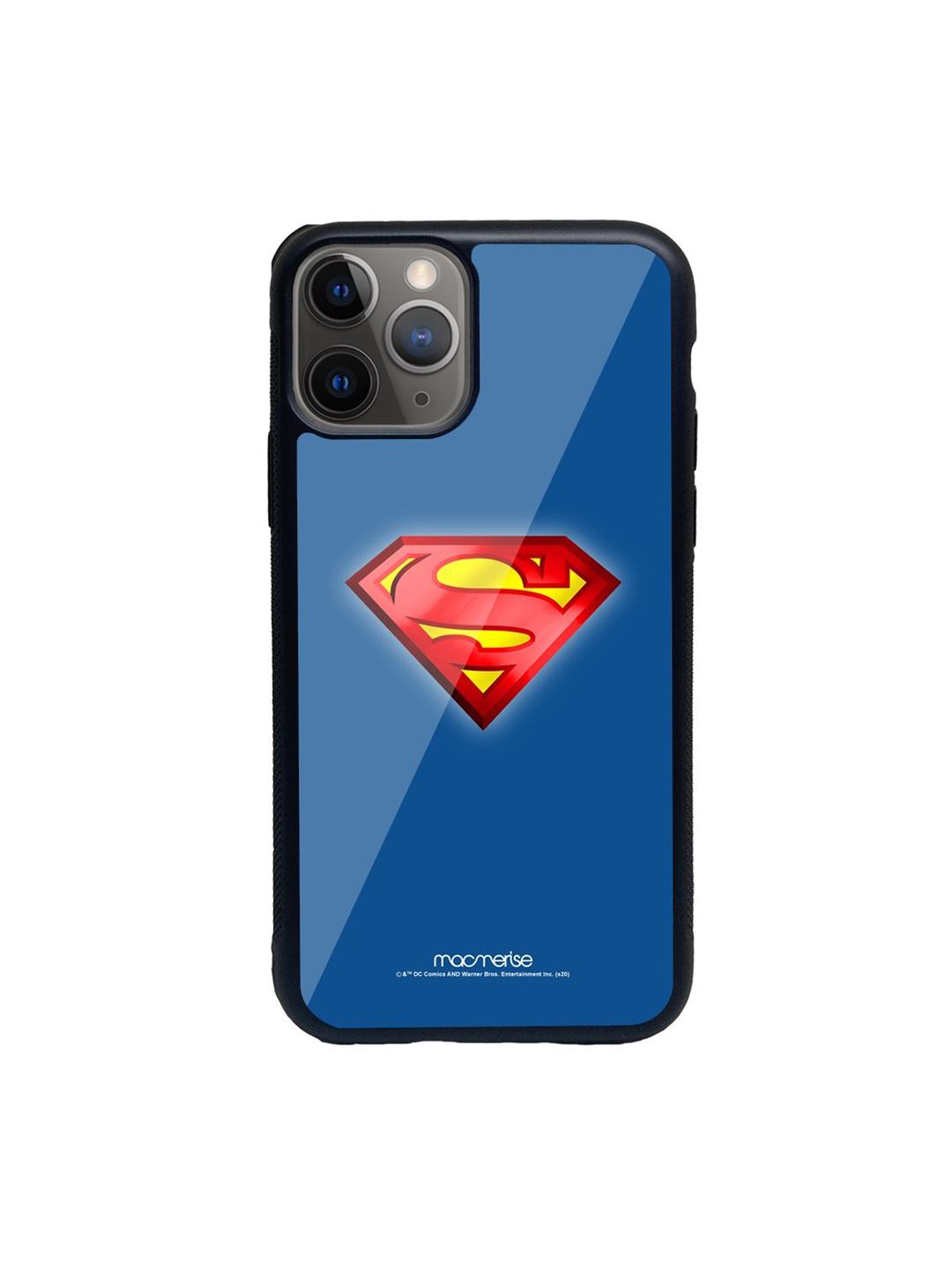 macmerise Blue & Red Logo Superman iPhone 11 Pro Max Back Case Price in India