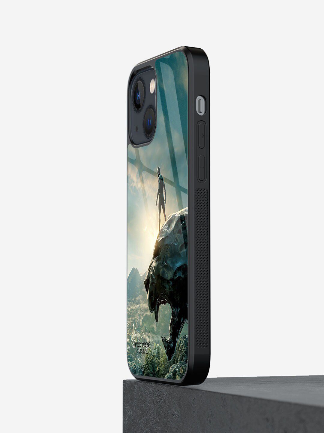 macmerise Blue & Black Panther Glorified iPhone 13  Back Case Price in India