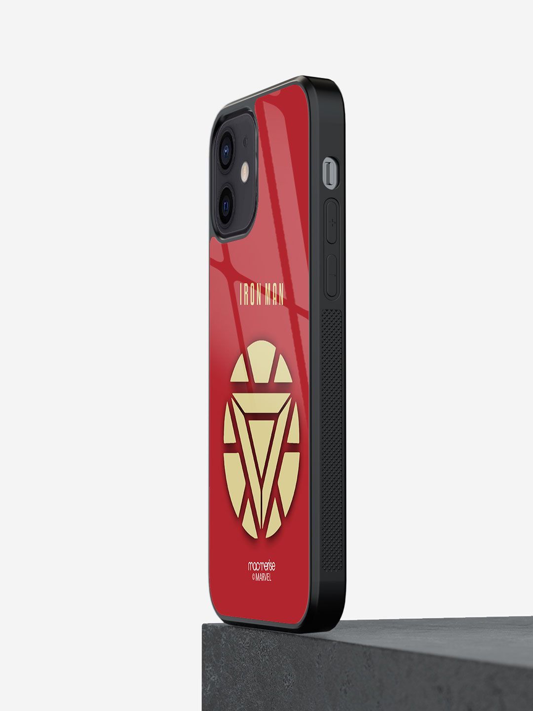 macmerise Red Printed Minimalistic Ironman Glass Iphone 12 Mini Phone Case Price in India