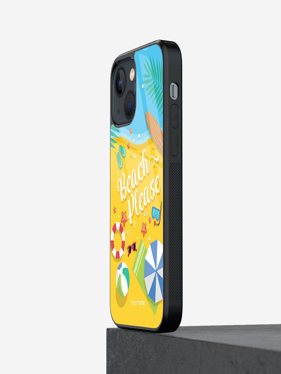 macmerise Yellow Beach Please Printed iPhone 13 Mini Back Cover Price in India