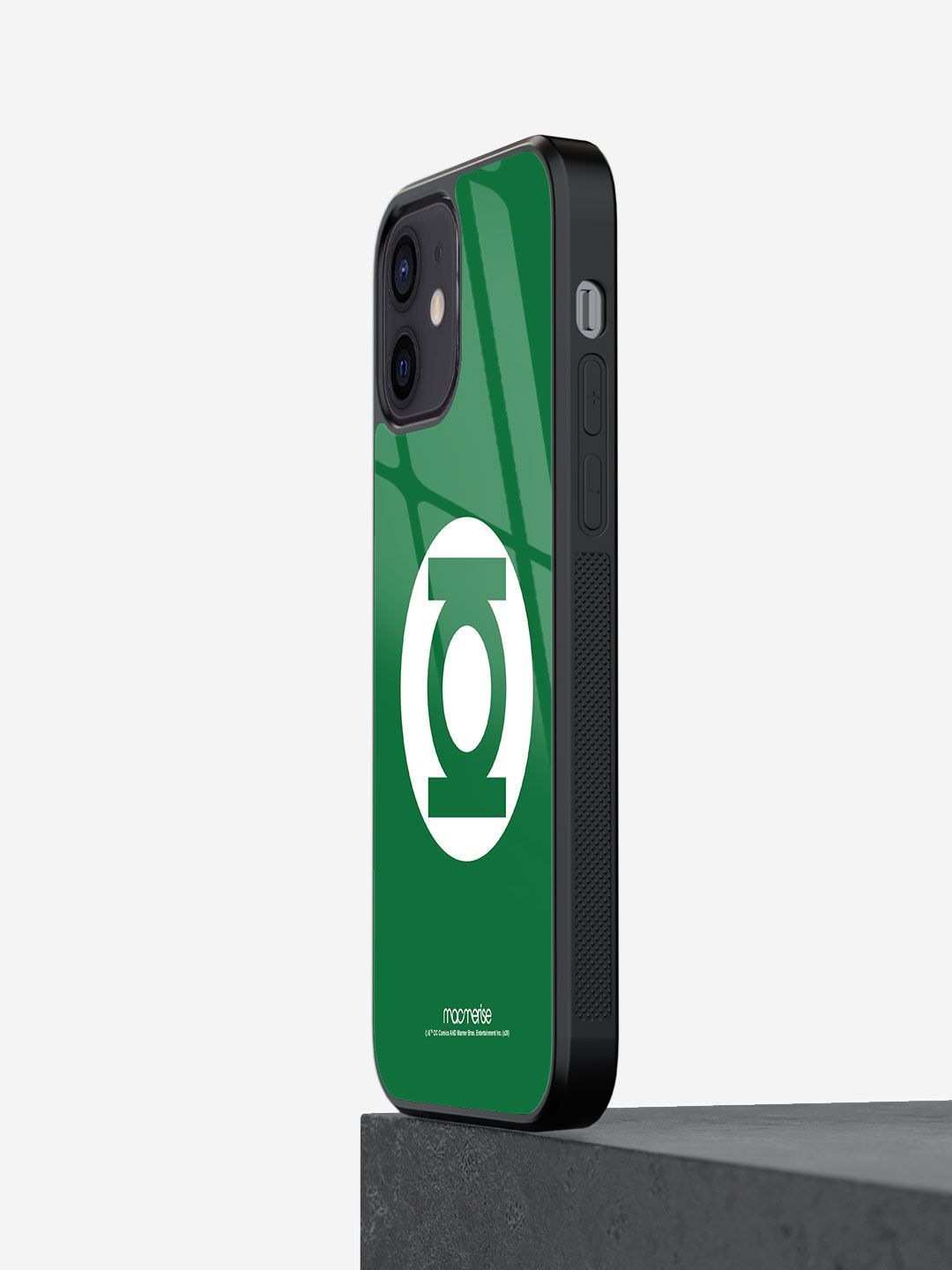 macmerise Green Logo Green Lantern Printed iPhone 12 Mini Glass Back Case Price in India