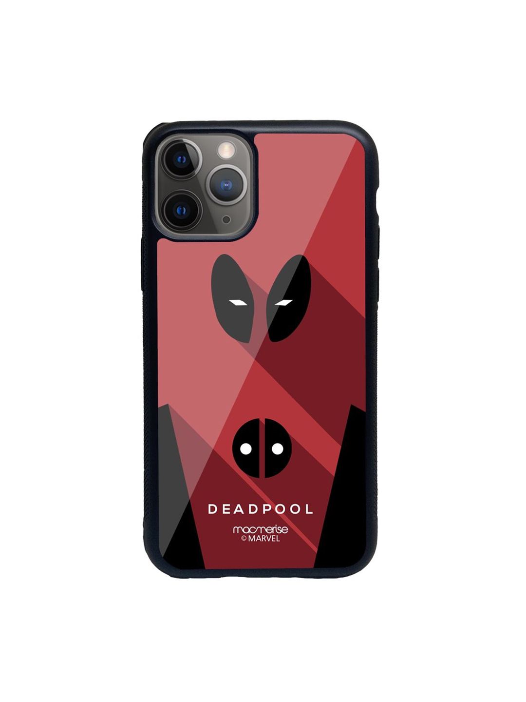 macmerise Black & Red Minimalistic Deadpool Printed iPhone 11 Pro Max Back Case Price in India