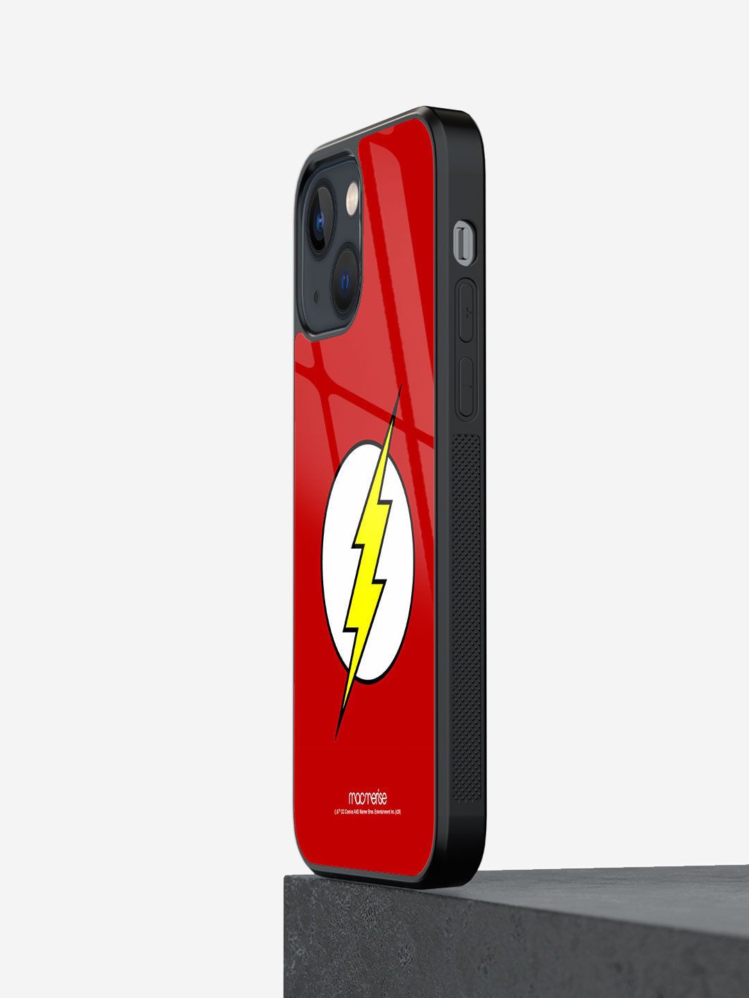 macmerise Red Printed Logo Flash Glass Iphone 13 Phone Case Price in India