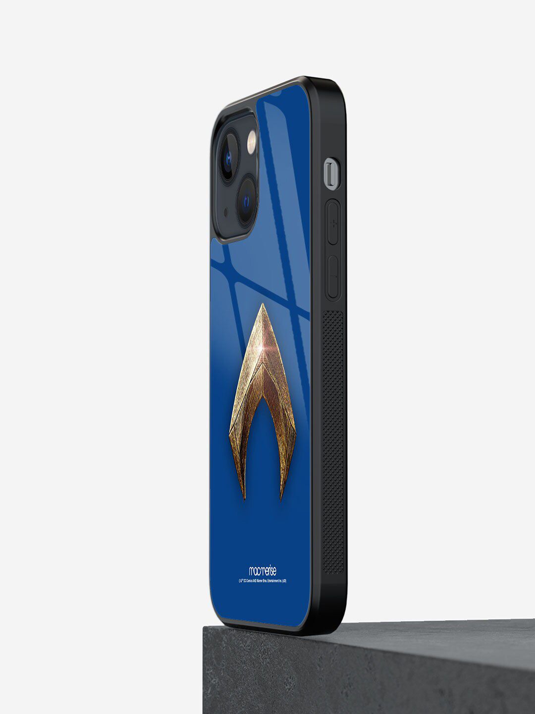 macmerise Blue Printed Logo Aquaman iPhone 13 Back Case Price in India