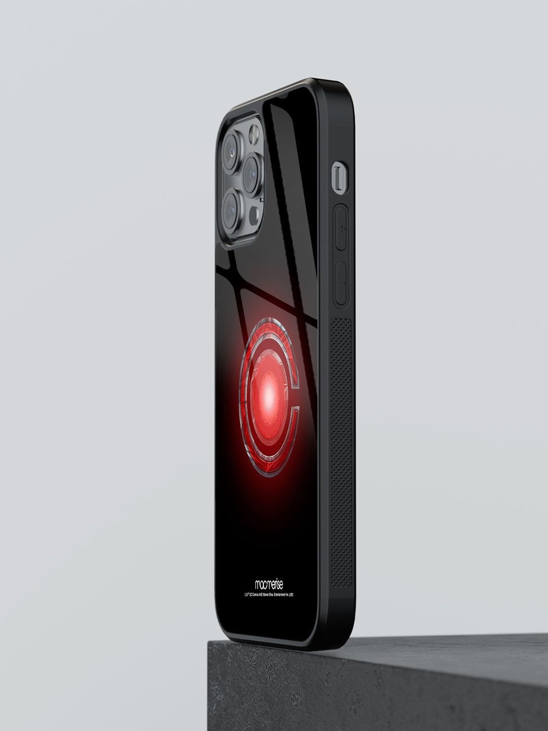 macmerise Black & Red Logo Cyborg iPhone 13 Pro Max Back Case Price in India