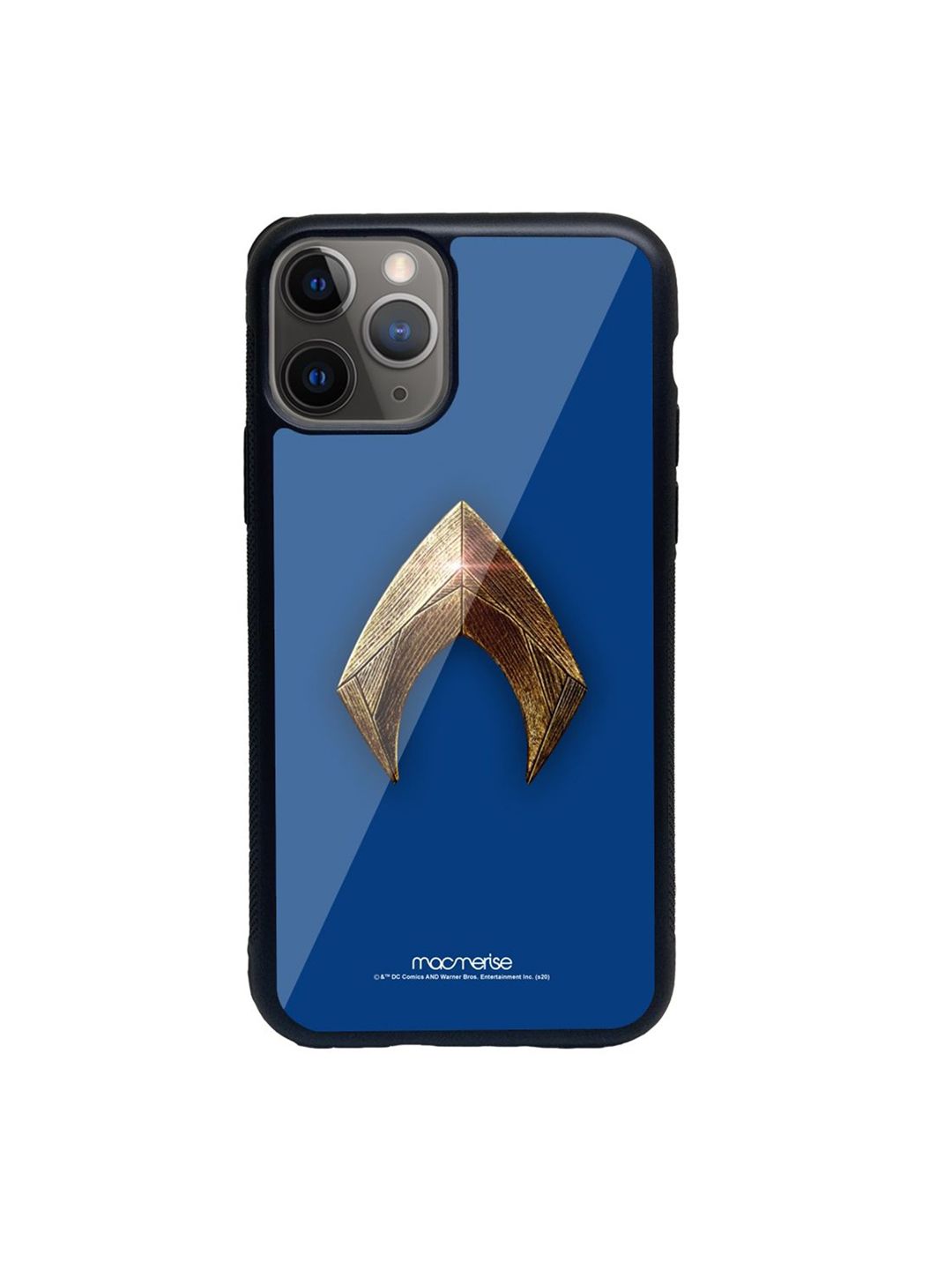 macmerise Blue Printed Logo Aquaman iPhone 11 Pro Max Back Case Price in India