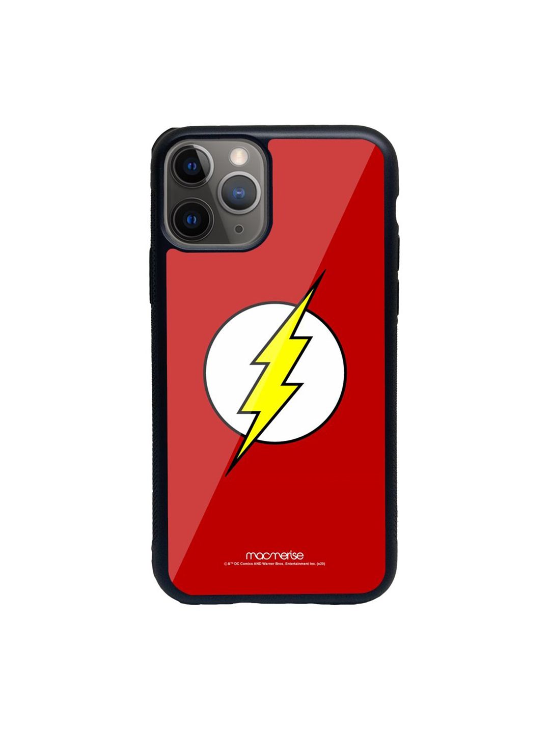 macmerise Red Printed Logo Flash iPhone 11 Pro Max Back Case Price in India