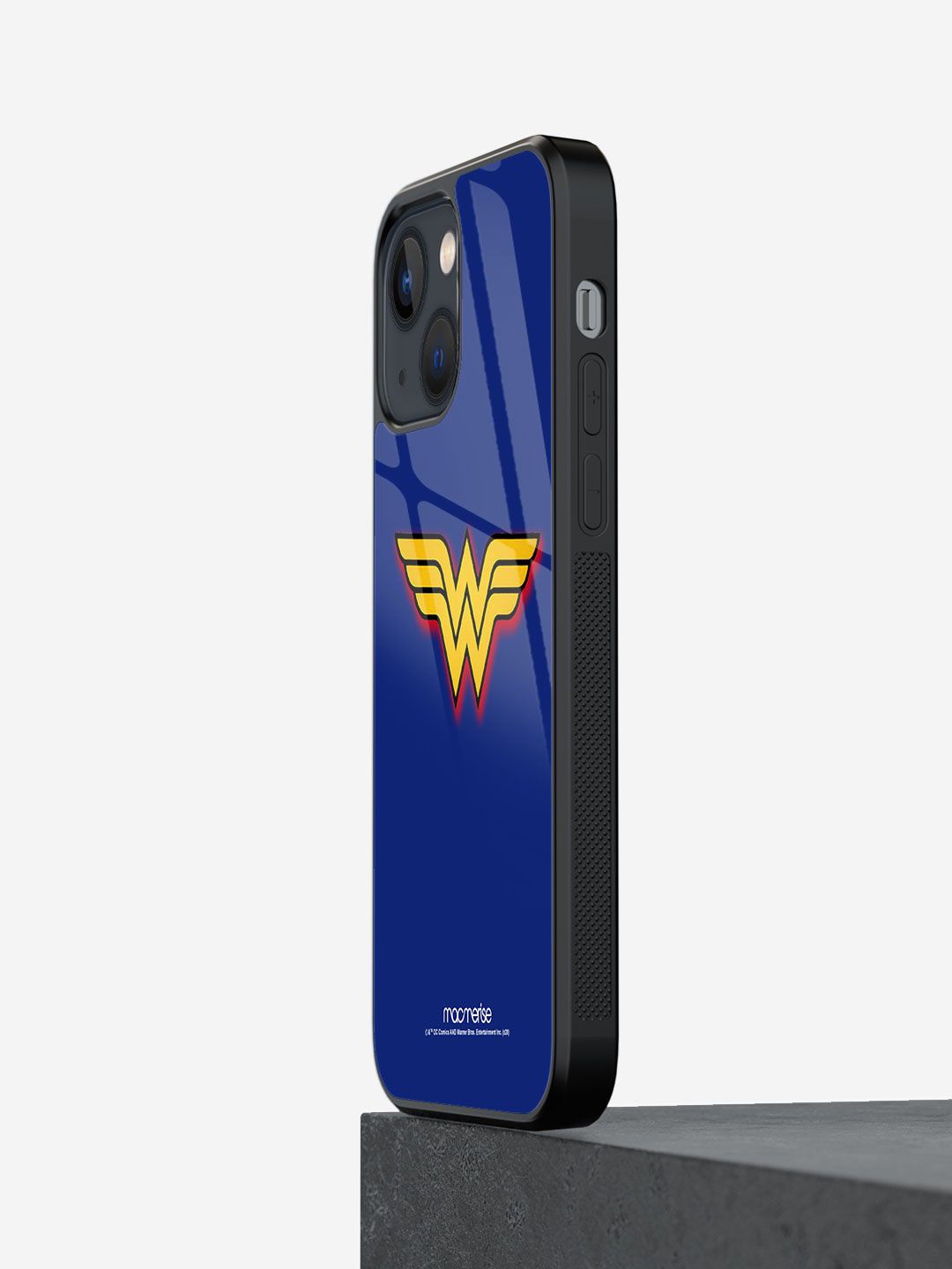 Macmerise Black Wonder Woman Logo Printed iPhone 13 Mini Back Case Price in India