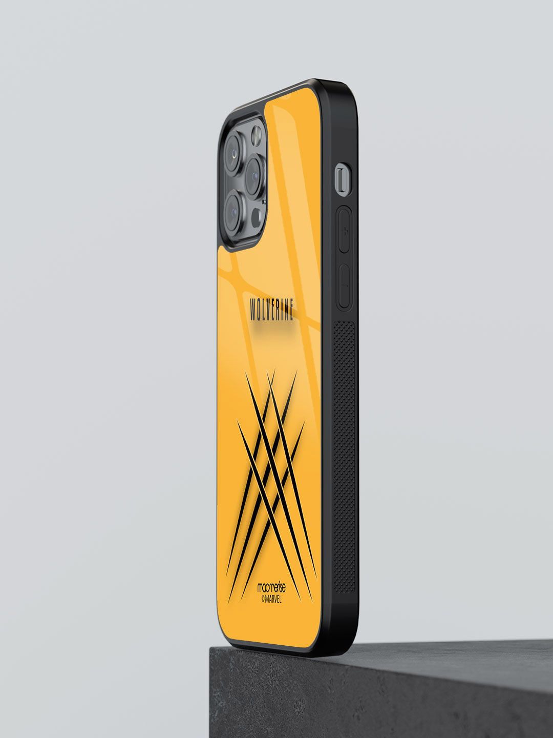 macmerise Yellow Printed Glass iPhone 13 Pro Back Case Price in India