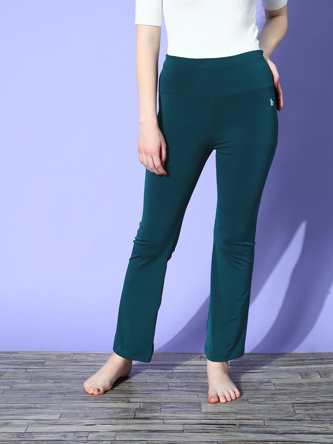 Bannos Swagger Women High Waist  Fit & Flair Wide Led Anti Odour Track Pants Price in India