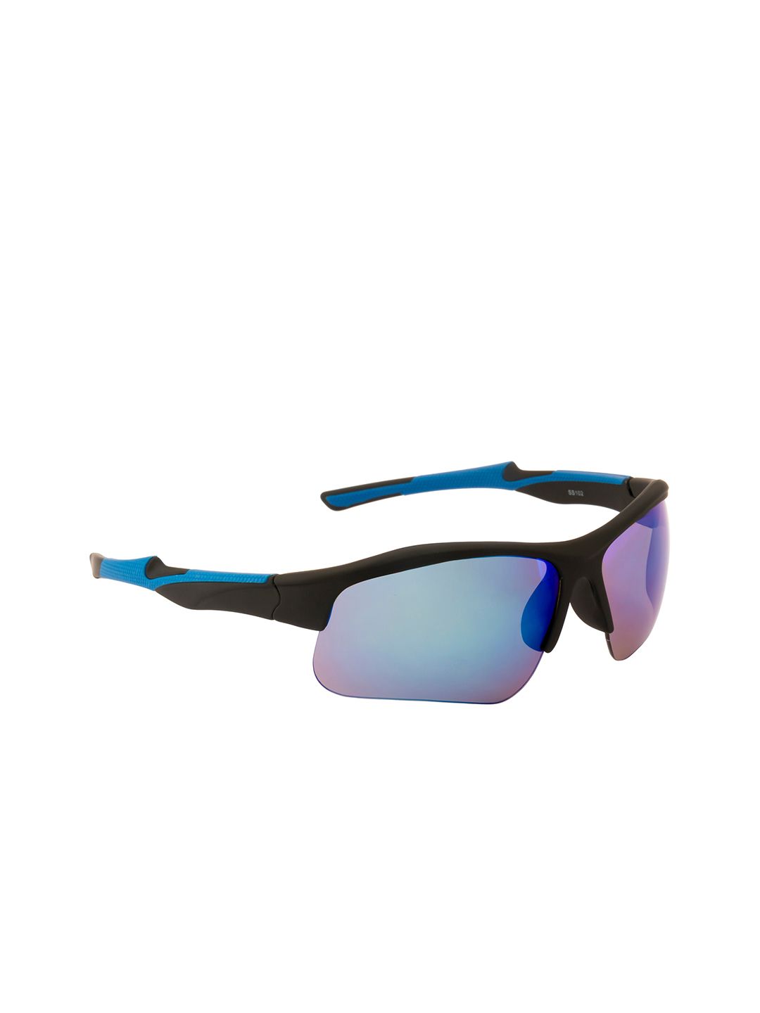 Clark N Palmer Blue Lens & Black Sports Sunglasses with UV Protected Lens CNP-SM-124