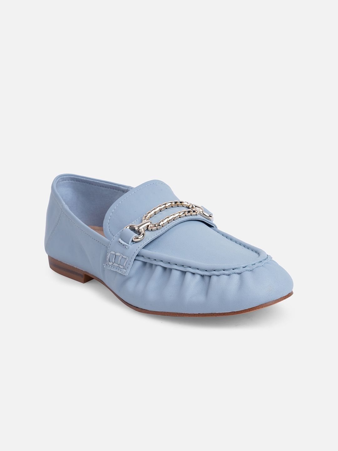 ALDO Women Blue Leather Loafers Price in India