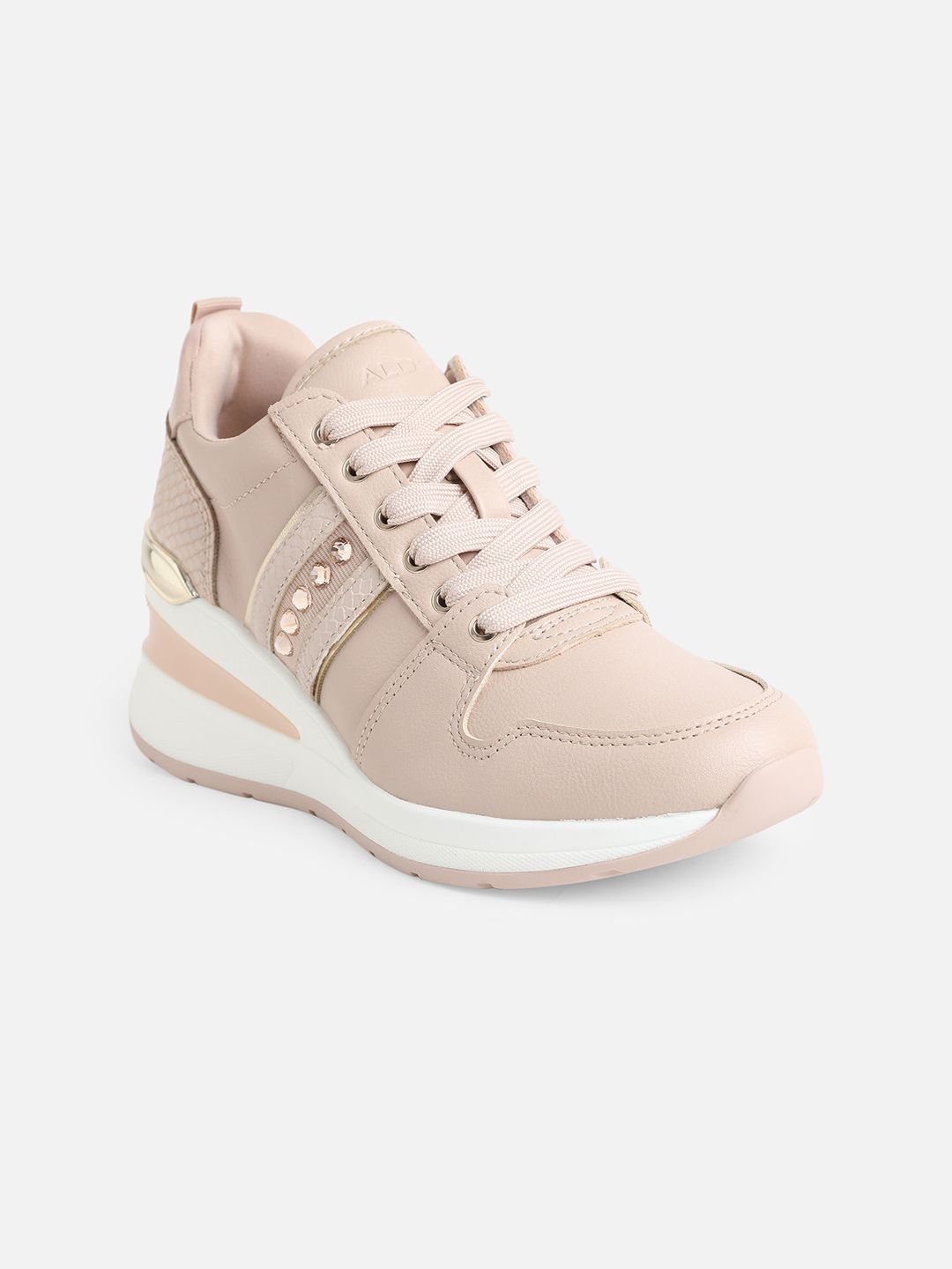 ALDO Women Pink Lace-ups Sneakers Price in India