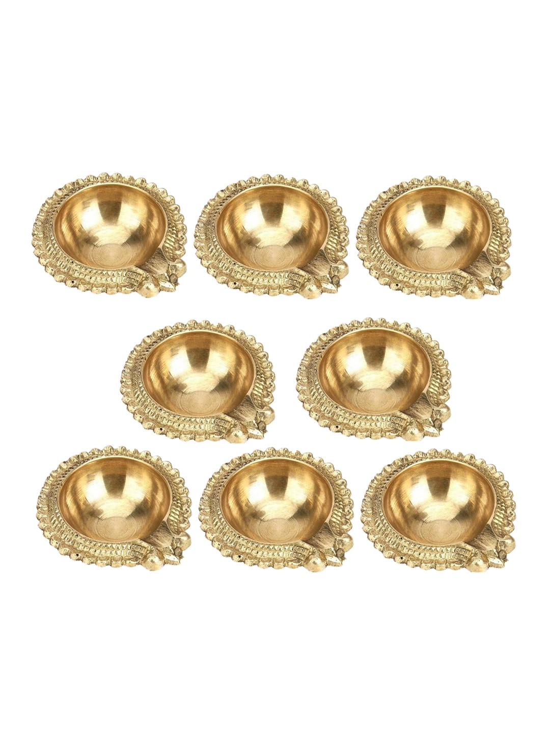 Fashion Bizz Set of 8 Solid Simple Diyas Price in India