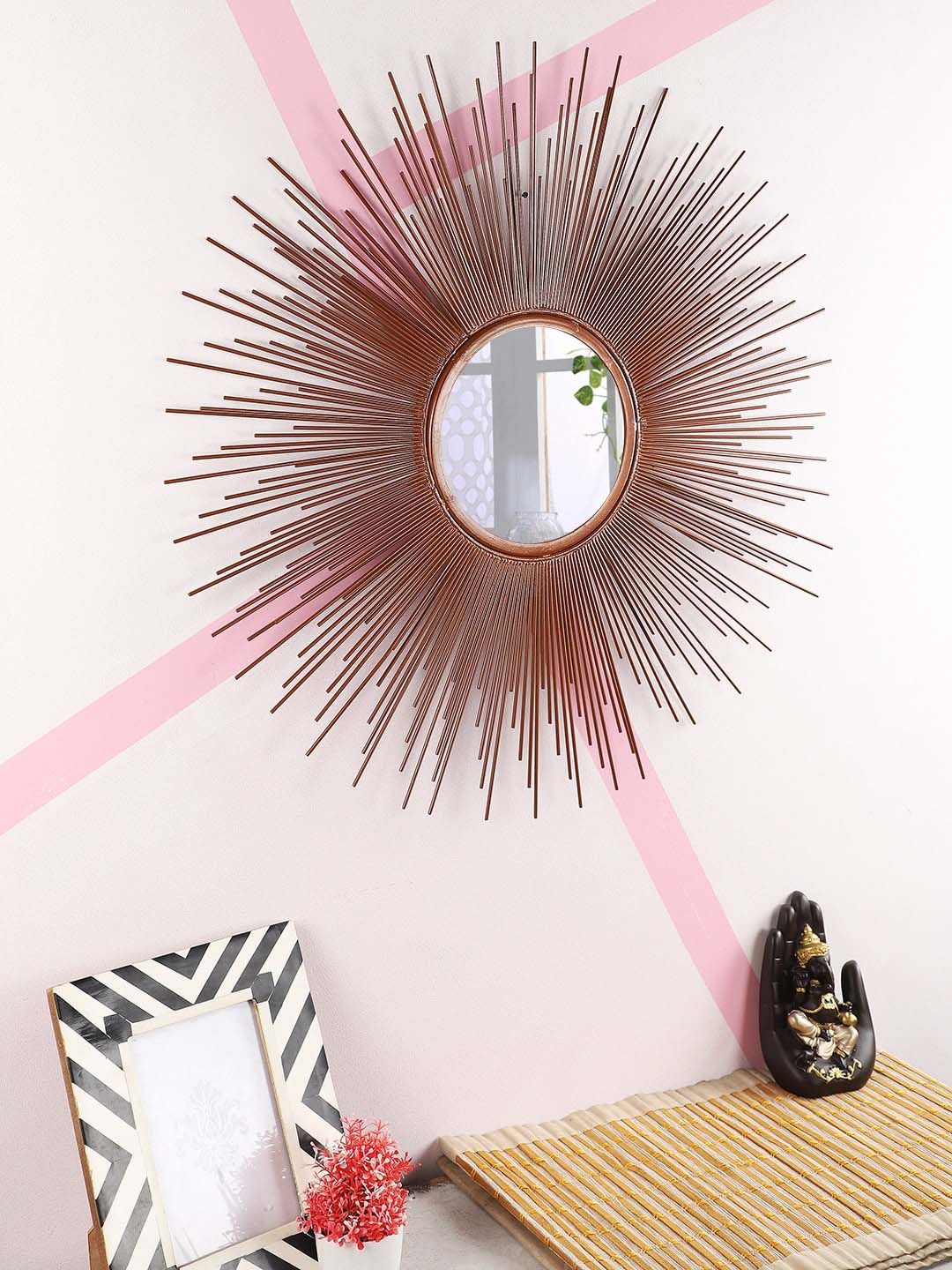 Home Sparkle Copper-Colored Solid Wall Mirrors Price in India
