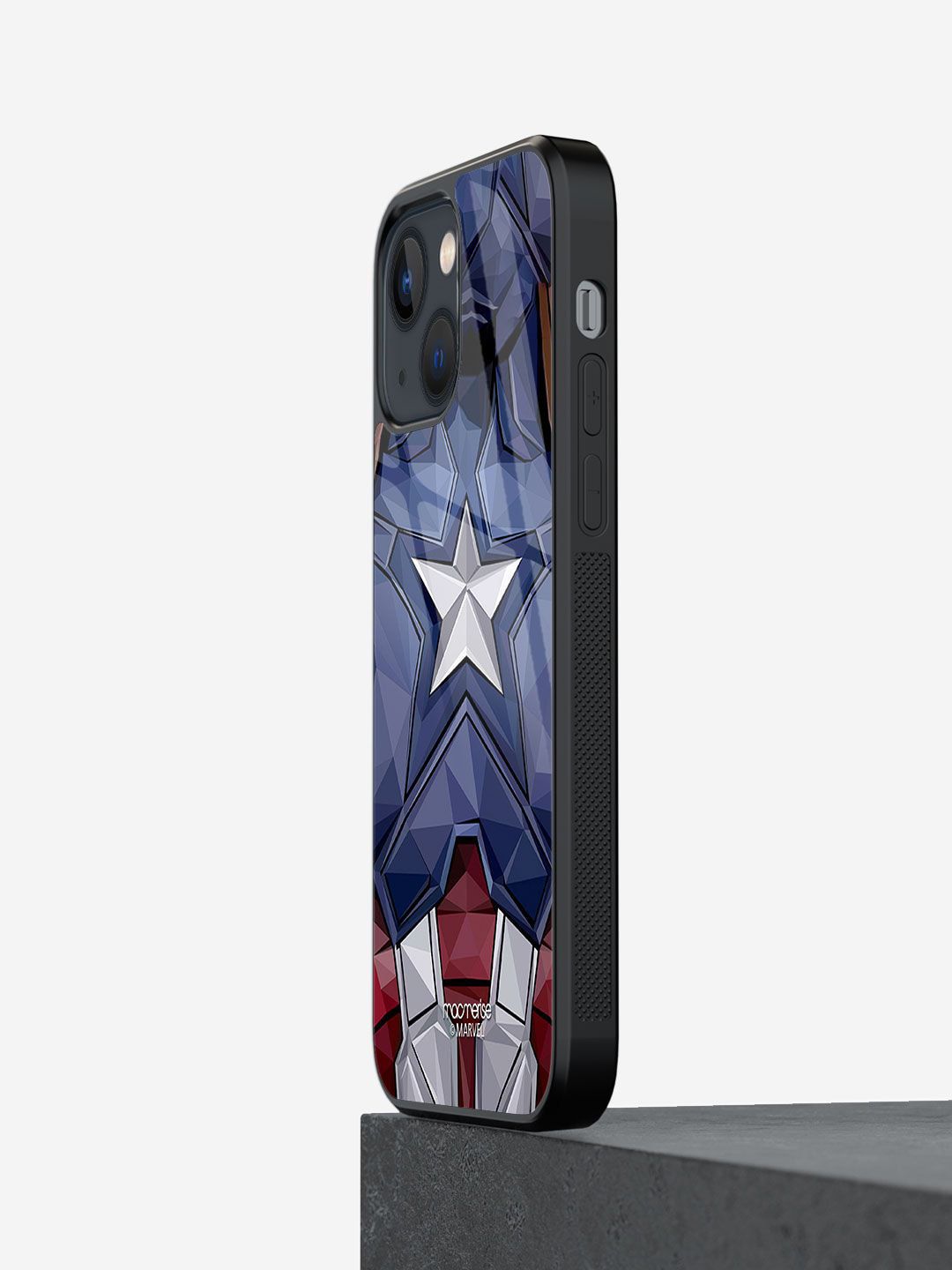 Macmerise Black Captain America Vintage Suit Printed iPhone 13 Back Case Price in India