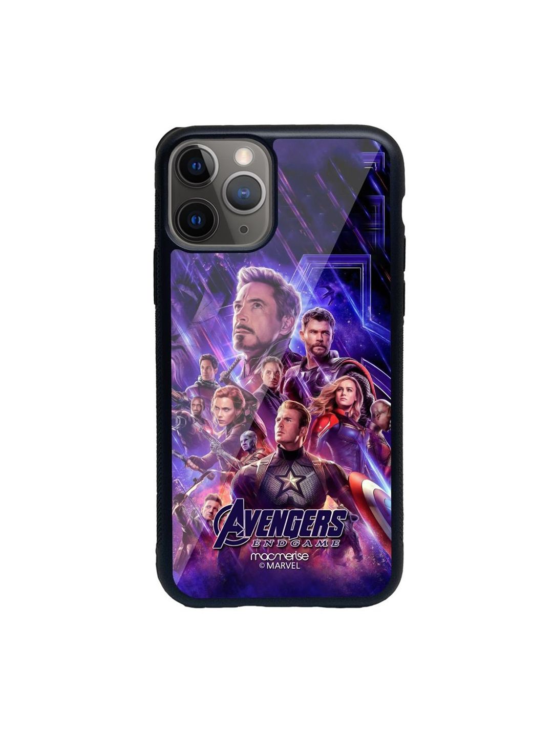 Macmerise Black Avengers Endgame Poster Printed  iPhone 11 Pro Max Back Case Price in India