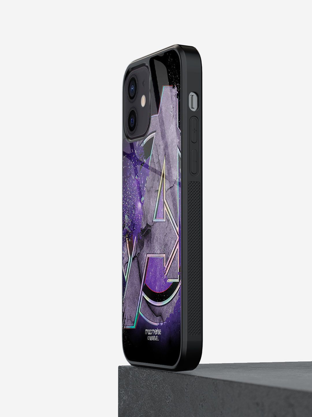 macmerise Purple & Grey Endgame Logo iPhone 12 Mini Mobile Phone Case Price in India