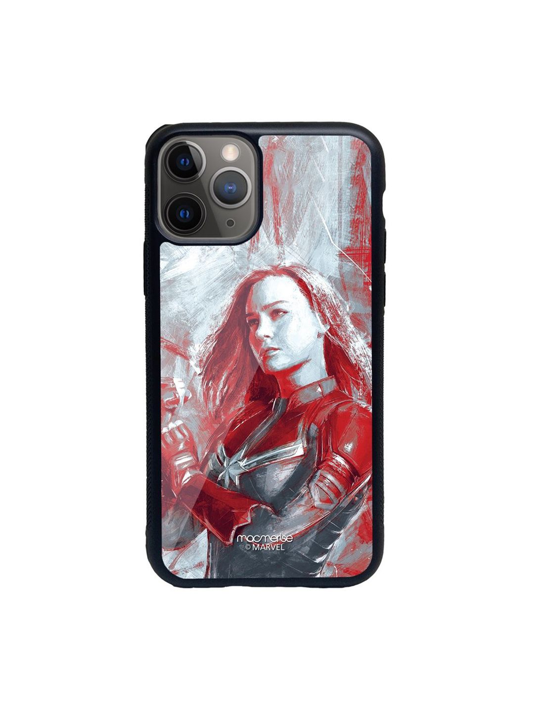 macmerise Red & Grey Capt Marvel iPhone 11 Pro Mobile Phone Case Price in India