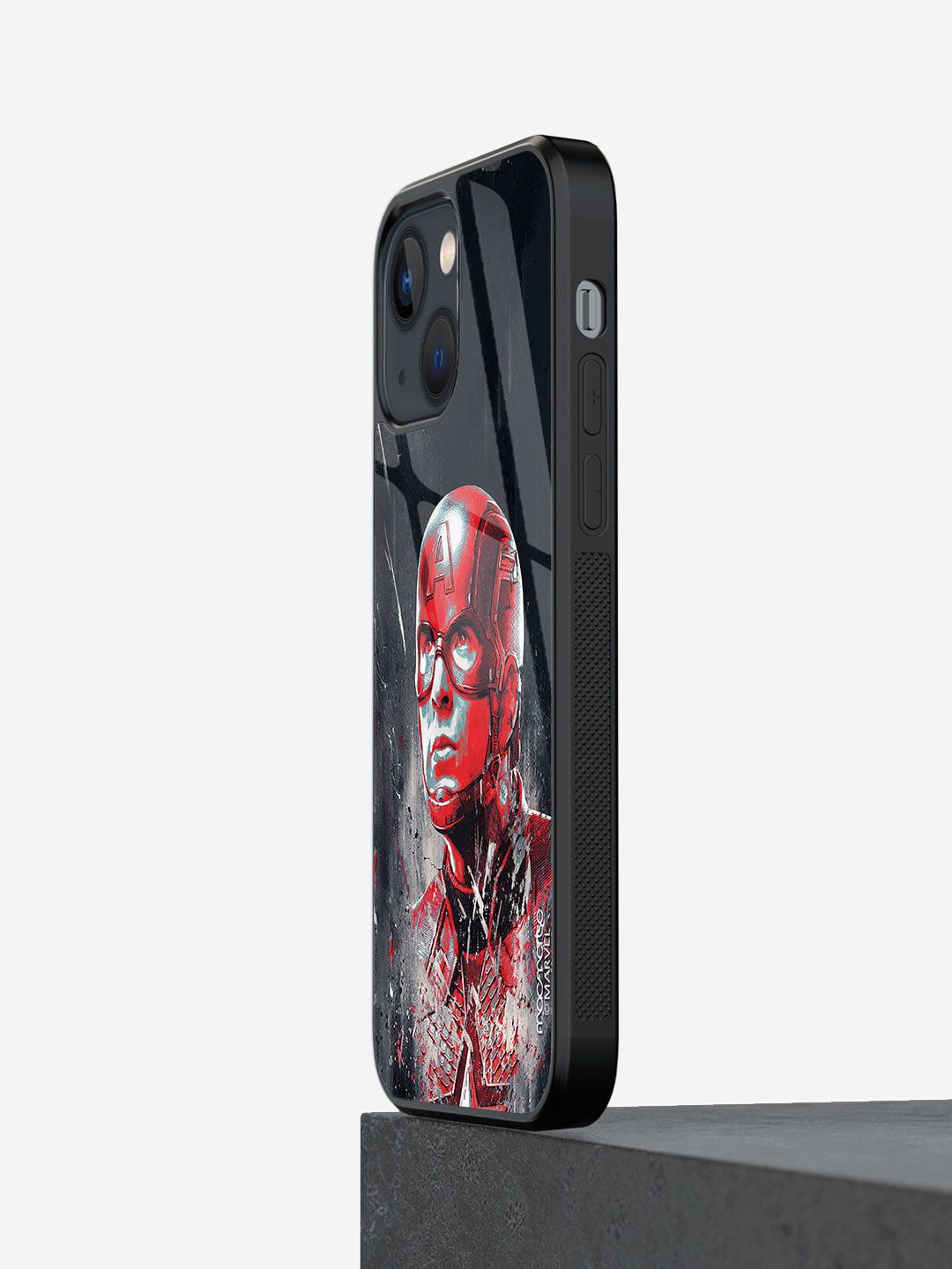 macmerise Black & Red Captain America Printed iPhone 13 Phone Case Price in India