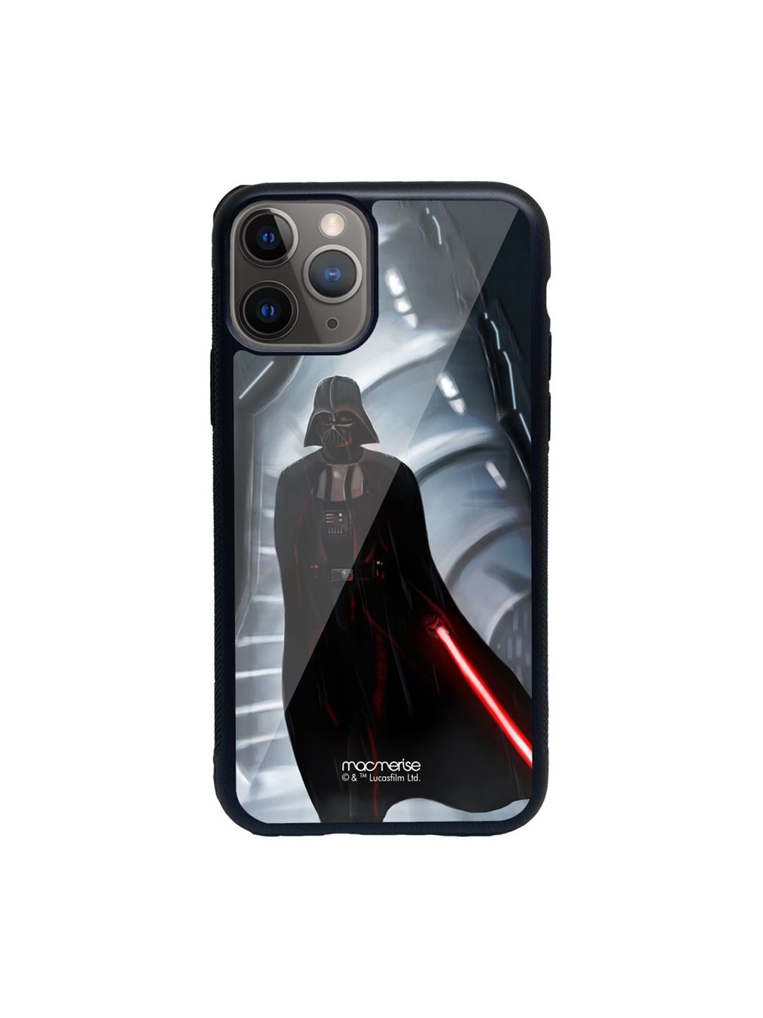 macmerise Black Vader Walk Printed iPhone 11 Pro Glass Back Case Price in India