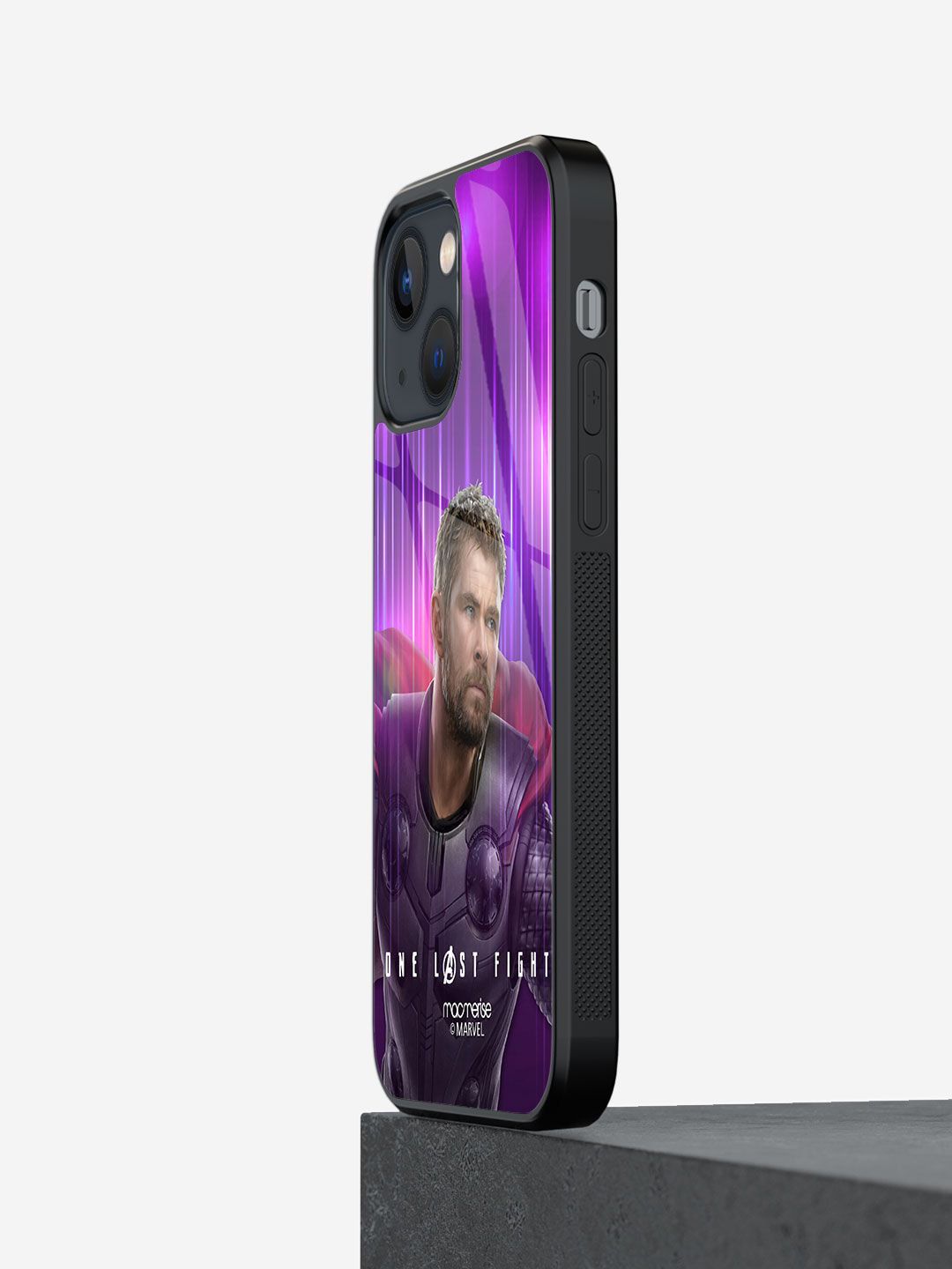 Macmerise Purple & Black One Last Fight Printed iPhone 13 Back Case Price in India