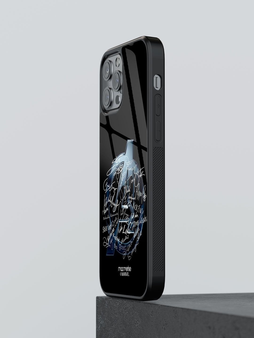 macmerise Black Printed Iphone 12 Pro Max Mobile Back Case Price in India