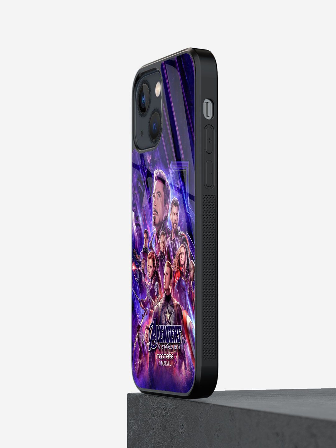 macmerise Blue & Purple Avengers Endgame Poster Printed Iphone 13 Mini Back Case Price in India