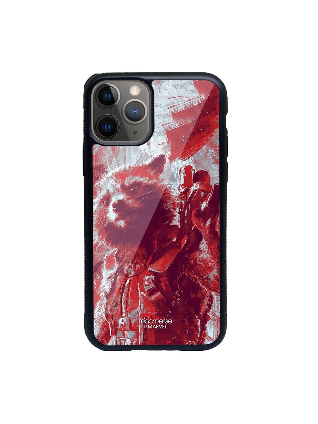 macmerise Red Charcoal Art Rocket iPhone 11 Pro Max Back Case Price in India