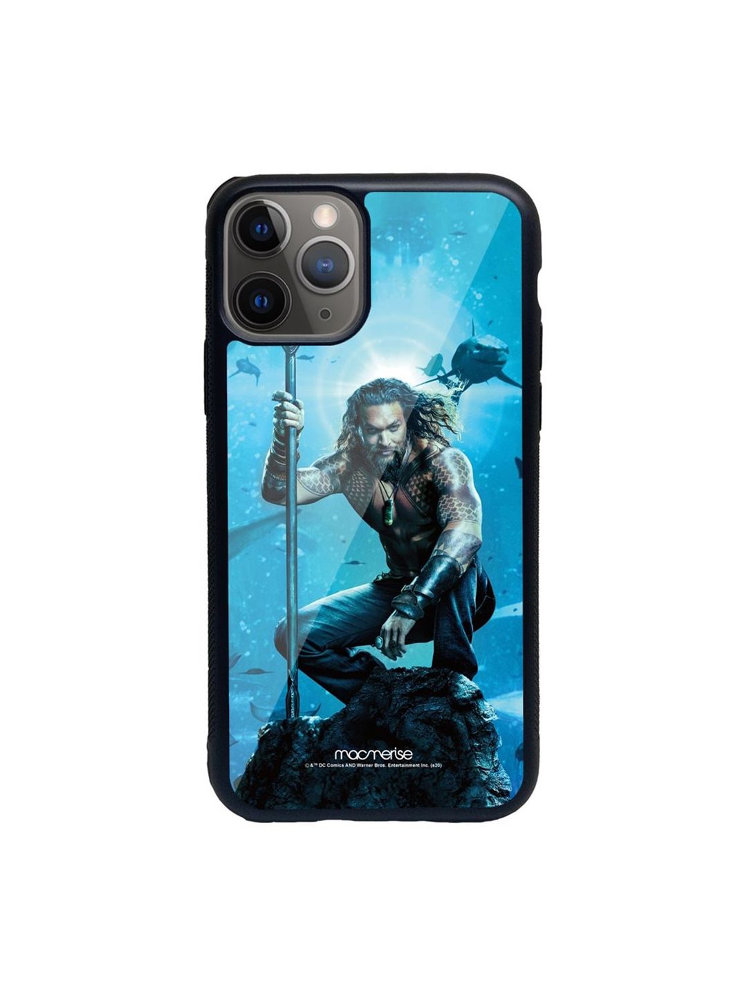 macmerise Blue & Black Under the Aqua iPhone 11 Pro Max Back Case Price in India