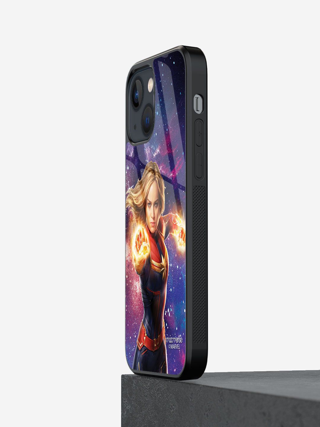 macmerise Red & Blue Fierce Captain Marvel iPhone 13 Mobile Phone Case Price in India